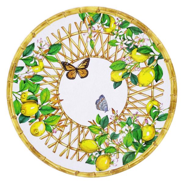 Plat rond en mélamine Capri D 35,5 cm